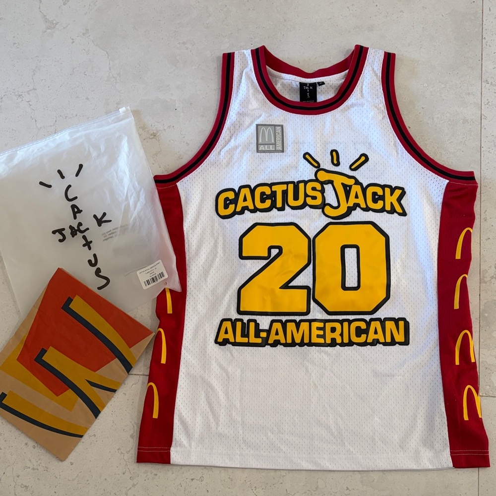 Cactus Jack by Travis Scott White and Red Jersey